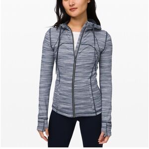 Lululemon Hooded Define Jacket (blue and white)